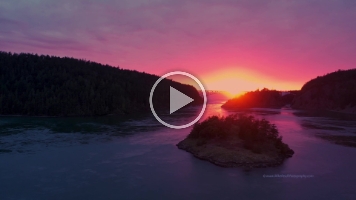 Deception Pass Fiery Sunset Drone Video Stunning 4K drone footage of Deception Pass Bridge at sunset, glowing in fiery Pacific Northwest light. Fly above the rugged cliffs, swirling waters, and iconic...
