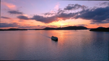 Over San Juan Islands Anacortes Ferry Sunset Aerial Photography.jpeg