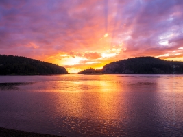 Deception Pass Photography Sunset Sunrays Fire