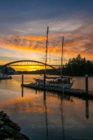 La Conner Sailboat Bridge Sunset