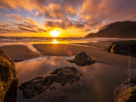 Cannon Beach Photography Indian Beach Sunset Tidepools