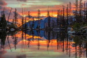 Alpine Lakes Infinity Sunrise Symmetry