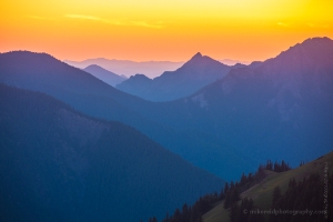 Hurricane Ridge Sunset Color Layers