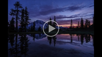 Rainier Sunrise Reflection Timelapse Video