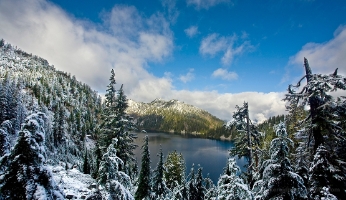 First Snow at Snow Lake Washington