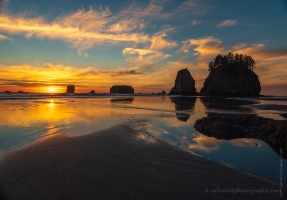 Fuji GFX50s Seacond Beach Sunset Reflections