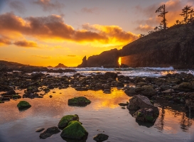 Fuji GFX50s Second Beach Sunrays Reflection