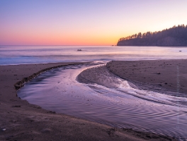 Washington Coast Third Beach Sunset River to the Sea