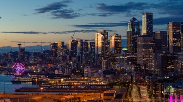 Aerial Seattle Sunset Skyline and Ferry.jpg