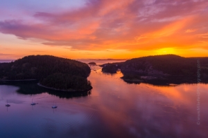 Northwest Aerial Photography Deception Pass Bridge Sunset.jpg