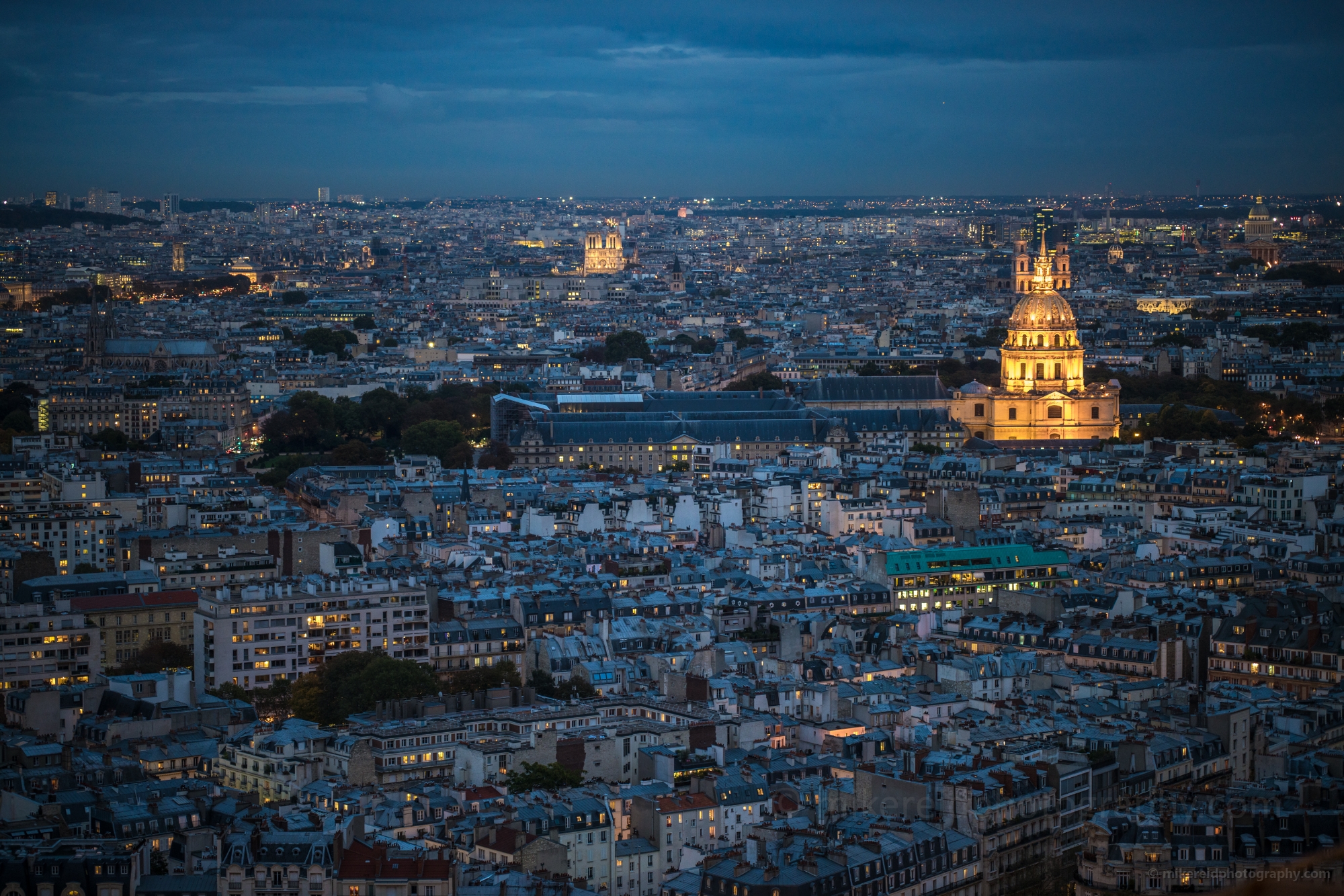 Army Museum Paris at Night from the Eiffel Tower.jpg 