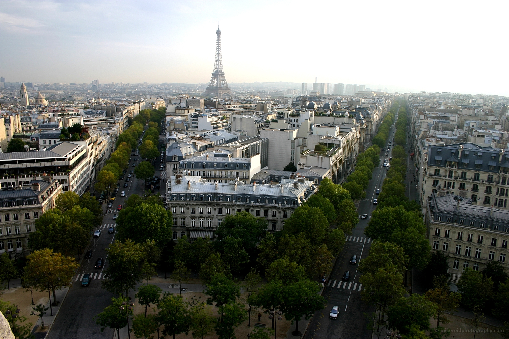 Arc de Triomph View toward Eiffel