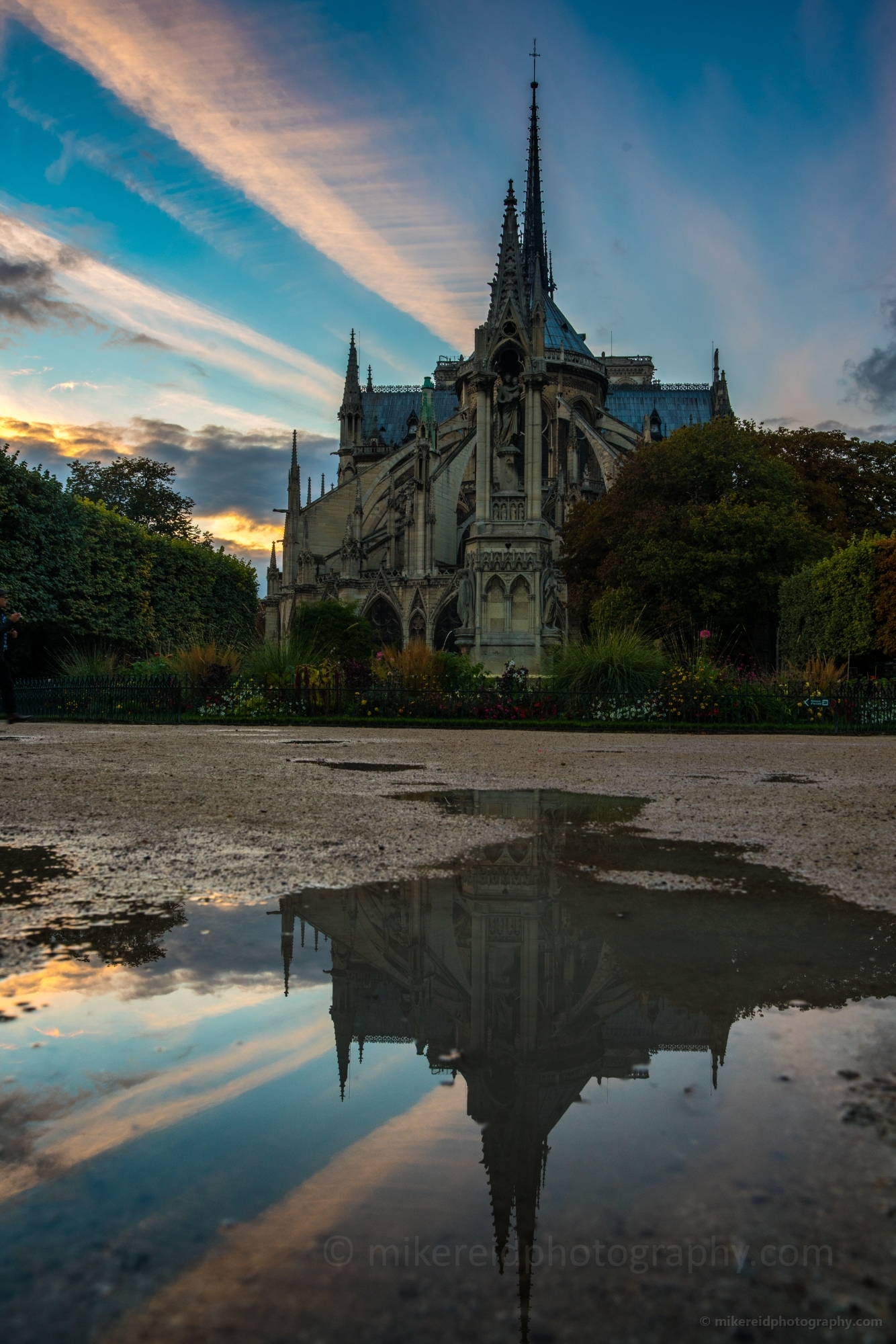 Notre Dame de Paris Sunset Skies Reflection Otus 28mm