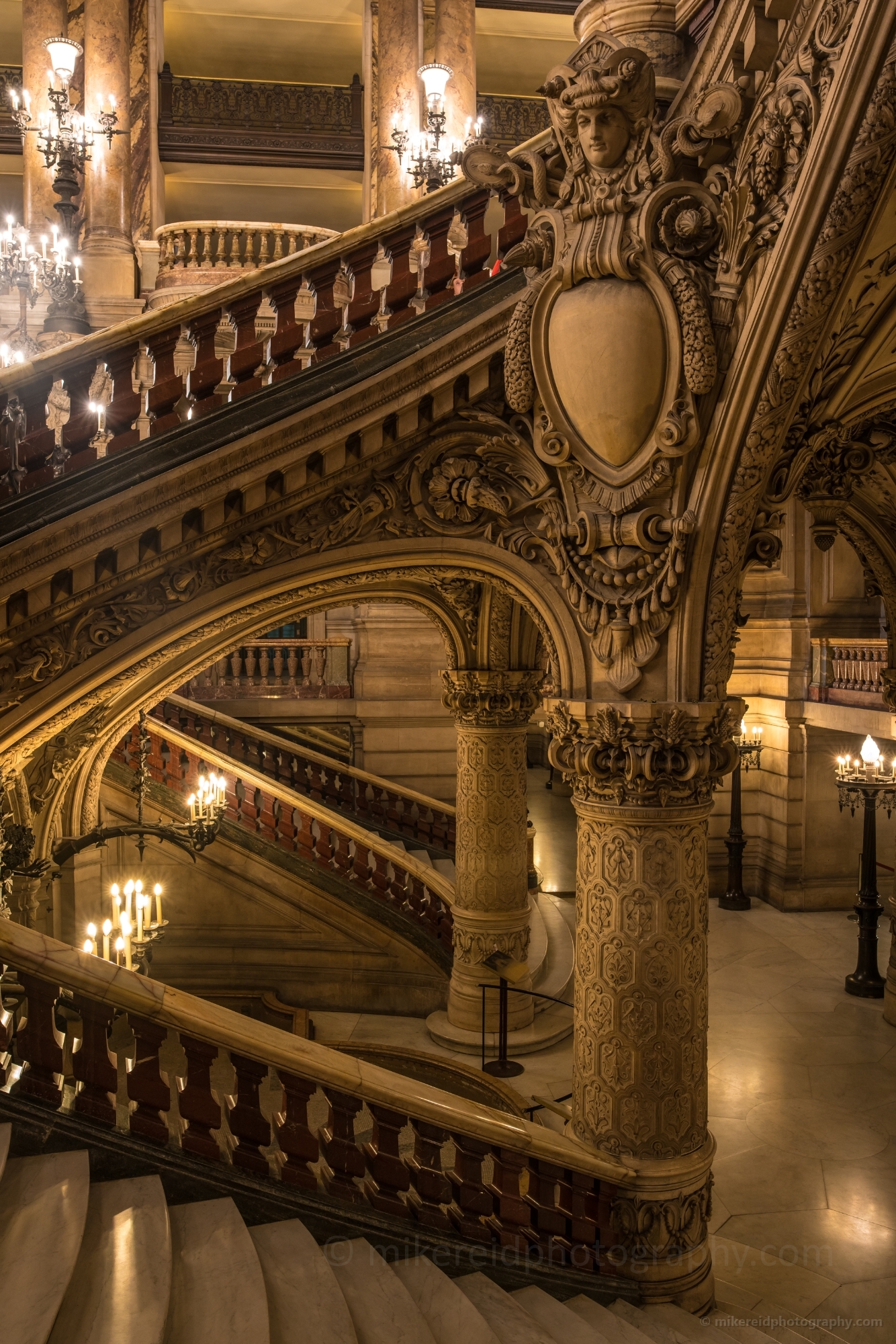 Palais Garnier Paris Opera House Interior Stairs Levels
