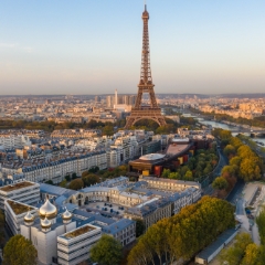 Over Paris Eiffel Tower Golden Light DJI Mavic Pro 2.jpg To order a print please email me at  Mike Reid Photography : Paris, arc, rick steves, napoleon, eiffel, notre dame, gargoyle, louvre, versailles