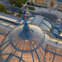 Over Paris Grand Palais Closeup DJI Mavic Pro 2 Drone .jpg To order a print please email me at  Mike Reid Photography : Paris, arc, rick steves, napoleon, eiffel, notre dame, gargoyle, louvre, versailles