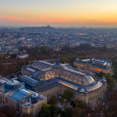 Over Paris Grand Palais Dusk DJI Mavic Pro 2.jpg To order a print please email me at  Mike Reid Photography : Paris, arc, rick steves, napoleon, eiffel, notre dame, gargoyle, louvre, versailles