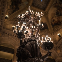 Palais Garnier Paris Opera House Interior Lights and Statues.jpg To order a print please email me at  Mike Reid Photography : Paris, arc, rick steves, napoleon, eiffel, notre dame, gargoyle, louvre, versailles, paris opera, palais garnier