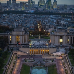 Palais de Chaillot and the City Beyond at Night from the Eiffel Tower.jpg To order a print please email me at  Mike Reid Photography : Paris, arc, rick steves, napoleon, eiffel, notre dame, gargoyle, louvre, versailles