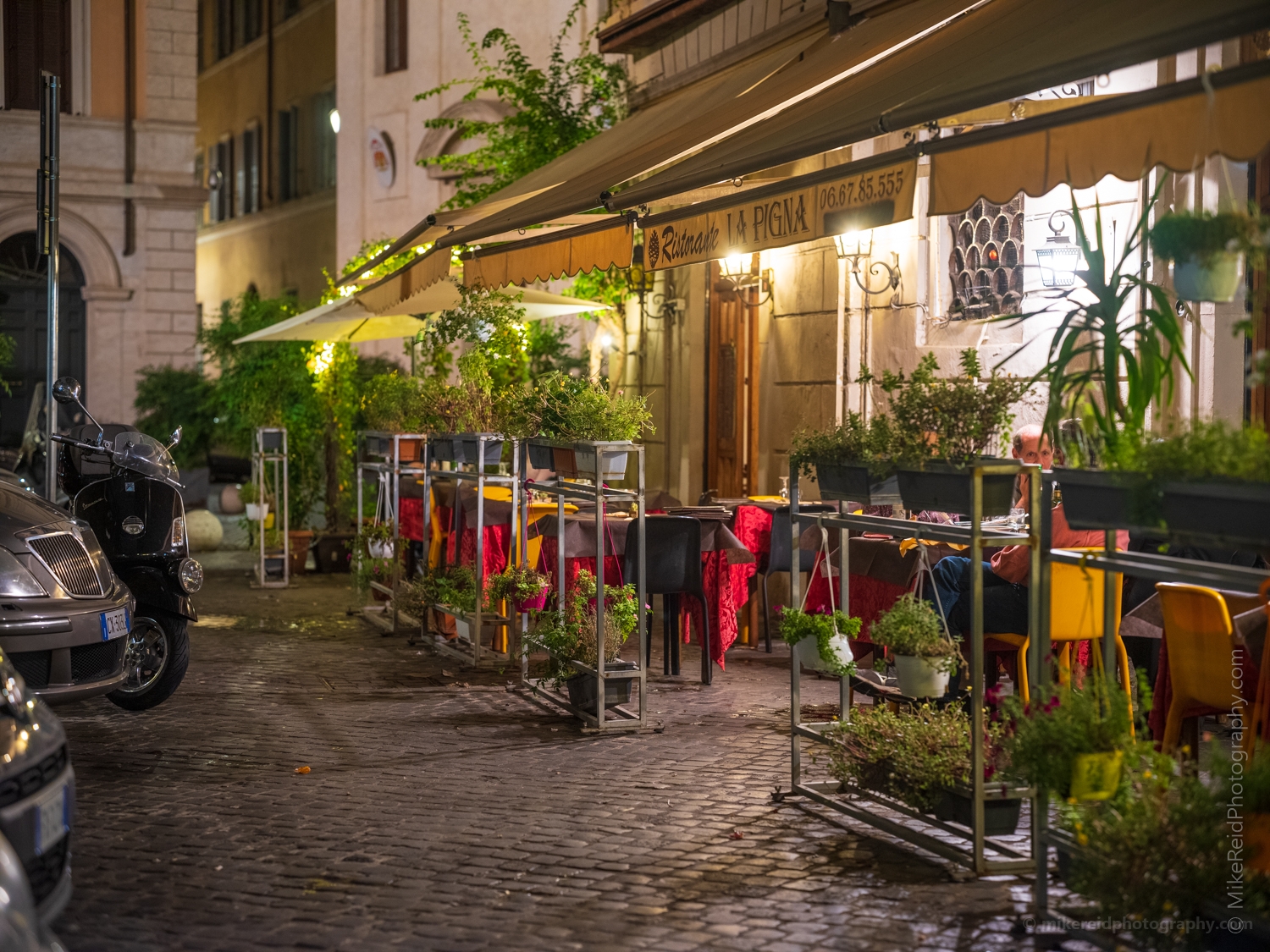 Rome Night Streets Osteria