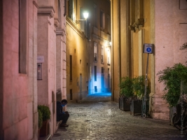 Rome Night Streets Alley