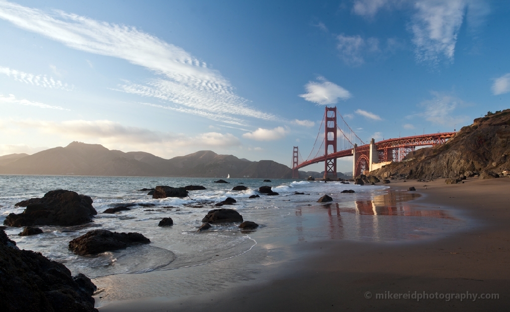 Low Tide Baker Beach and Golden Gate Bridge