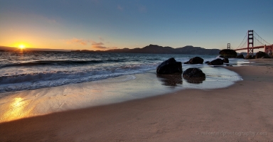 Golden Baker Beach Sunset Glow