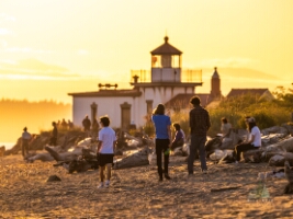Discovery Park Lighthouse Beachgoers-GF500mm.jpg Captured with the Fujifilm GF500mm lens, this warm evening scene at Discovery Park glows with golden light as people gather along the beach beneath the historic...