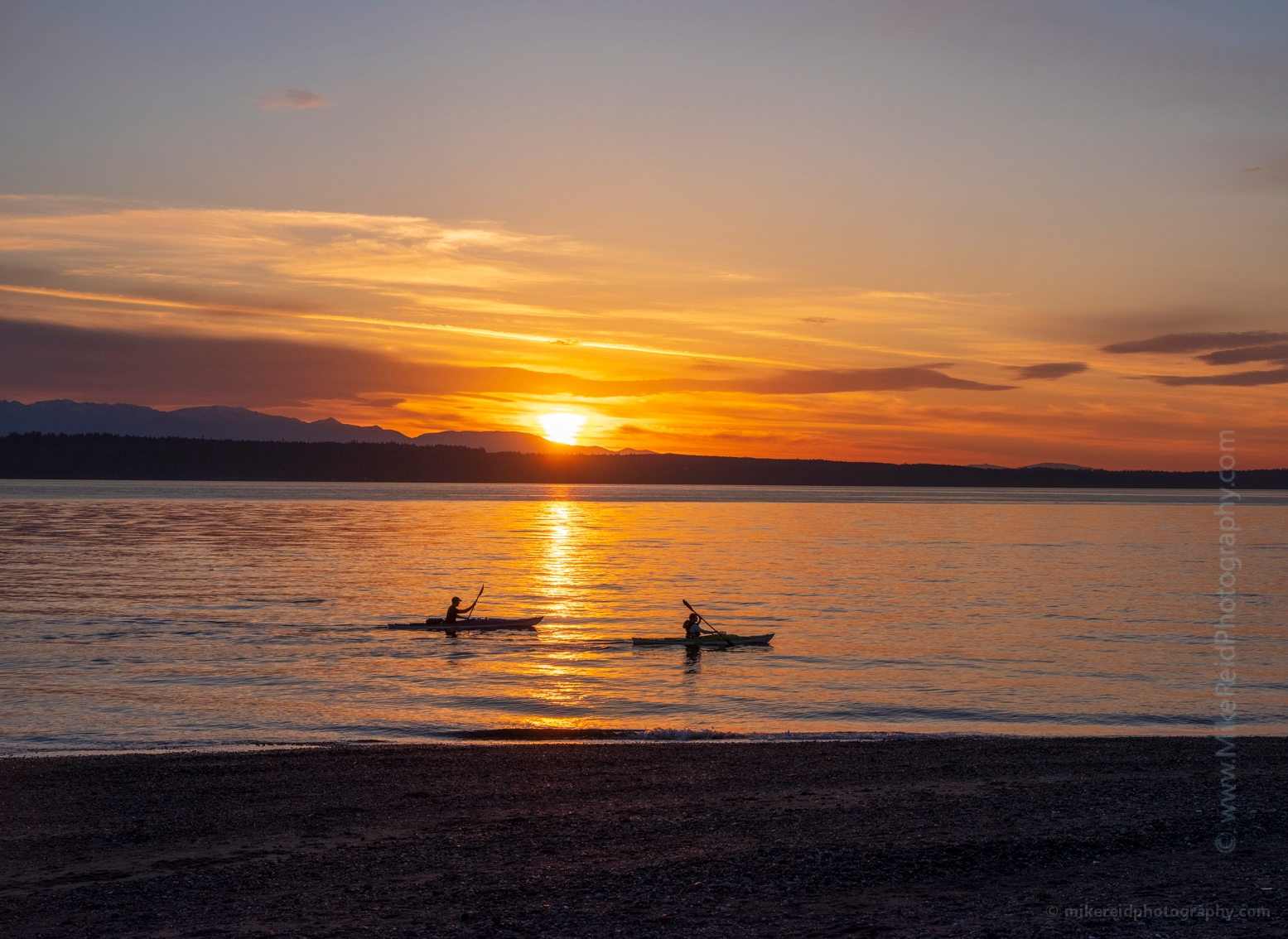 Edmonds Photography Two Sunset Kayaks