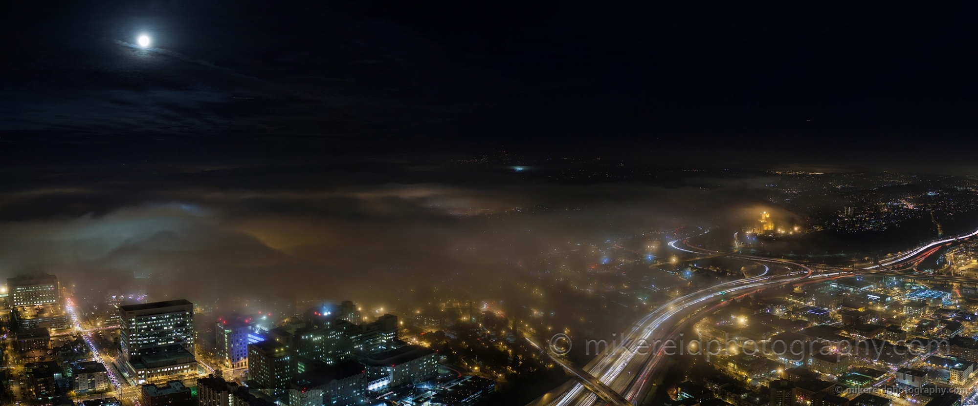 City Fog Night View