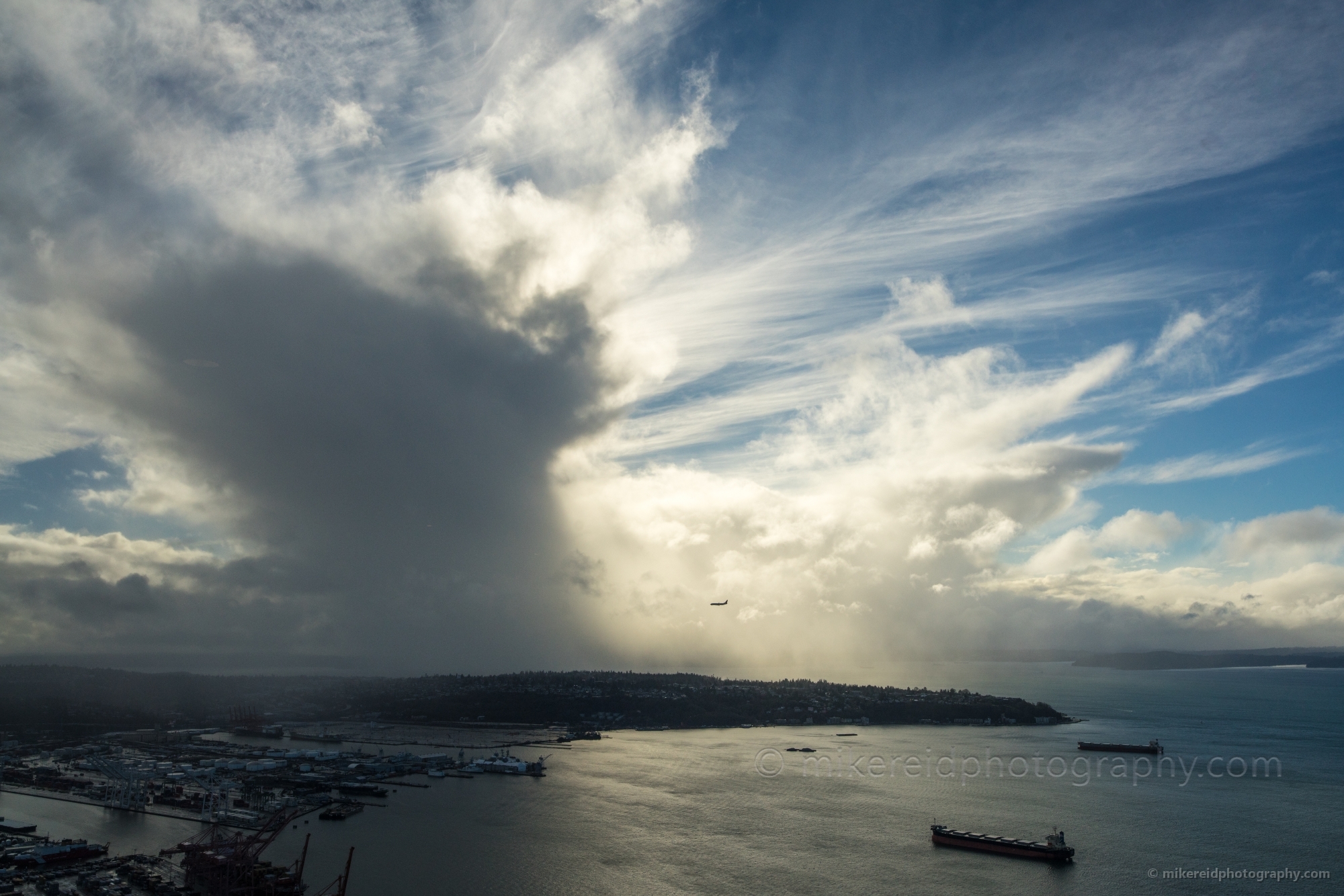 Dramatic Weather over Alki Sky View Observatory Seattle