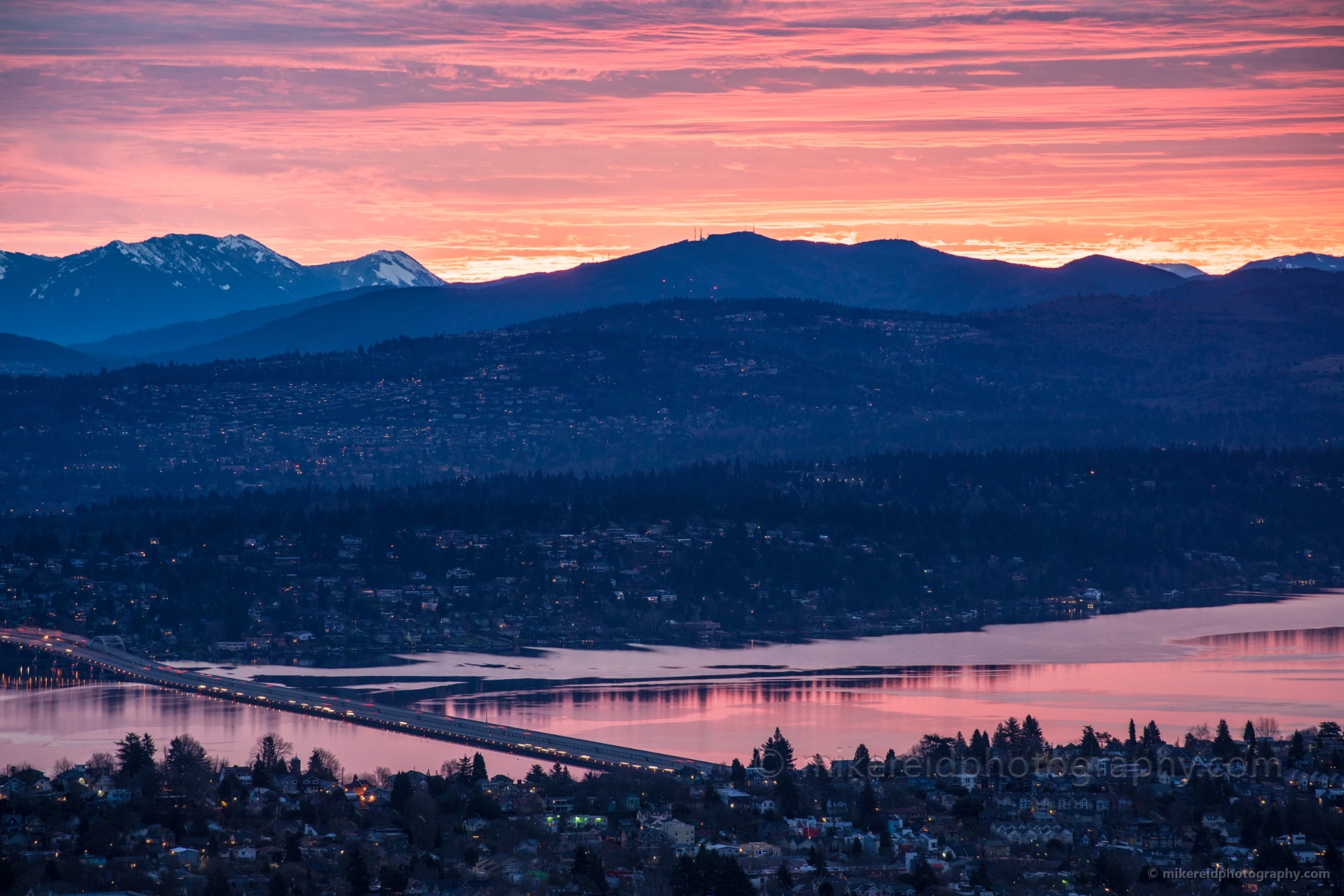 Eastside Sunset Skies over Mercer Island Sky View Observatory Seattle