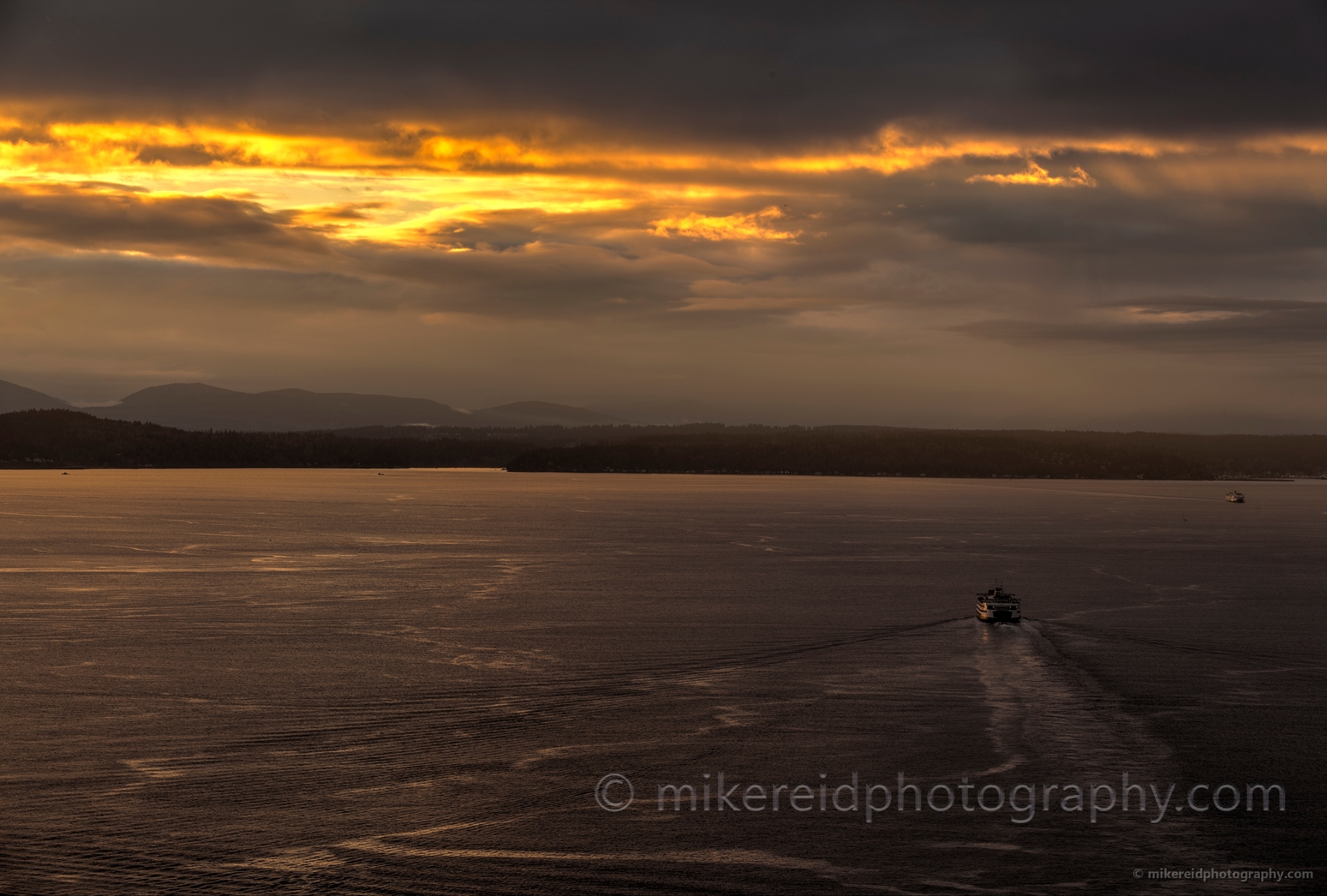 Ferry Sunset Crossing