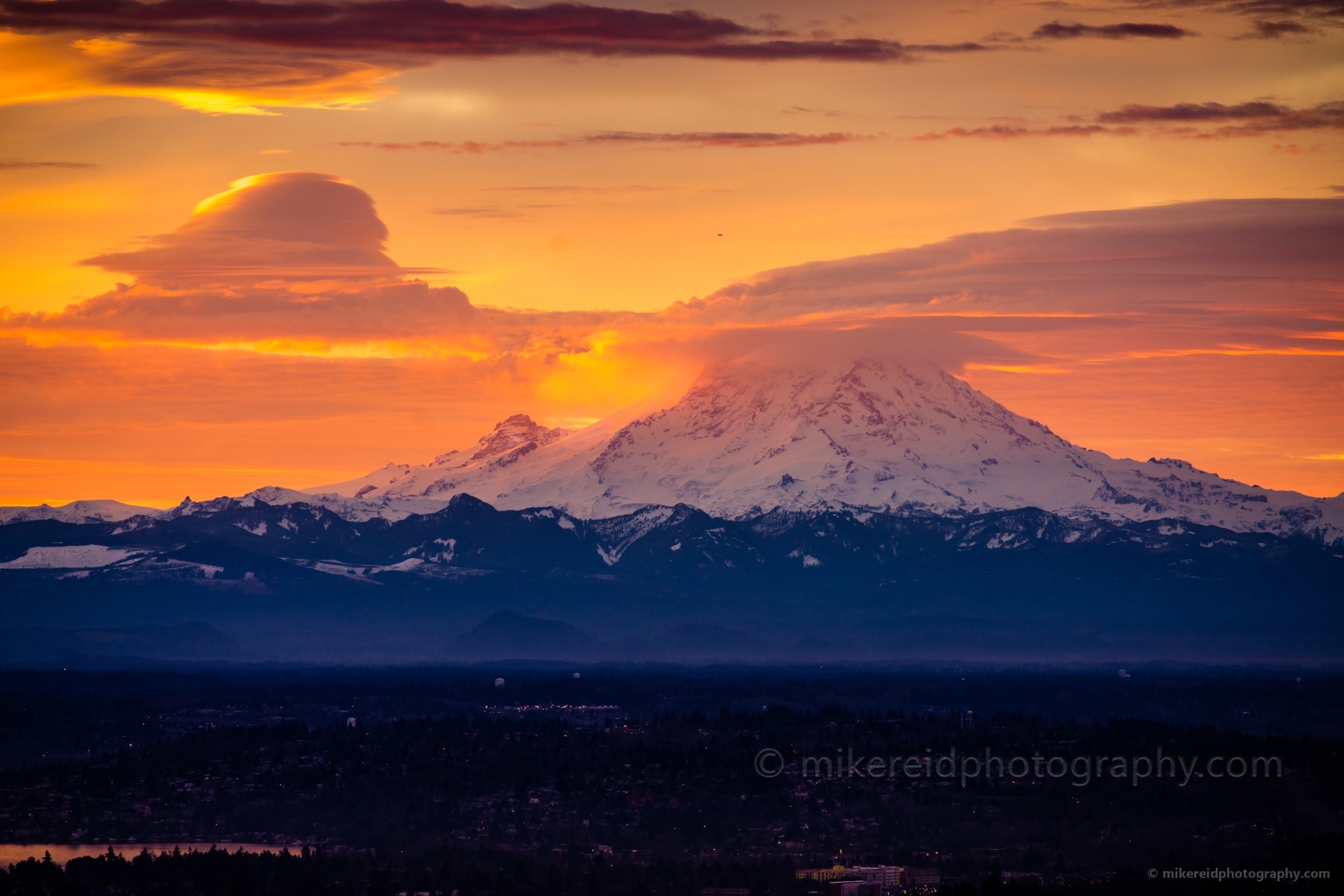 Mount Rainier Dramatic Sunrise Seattle Photography