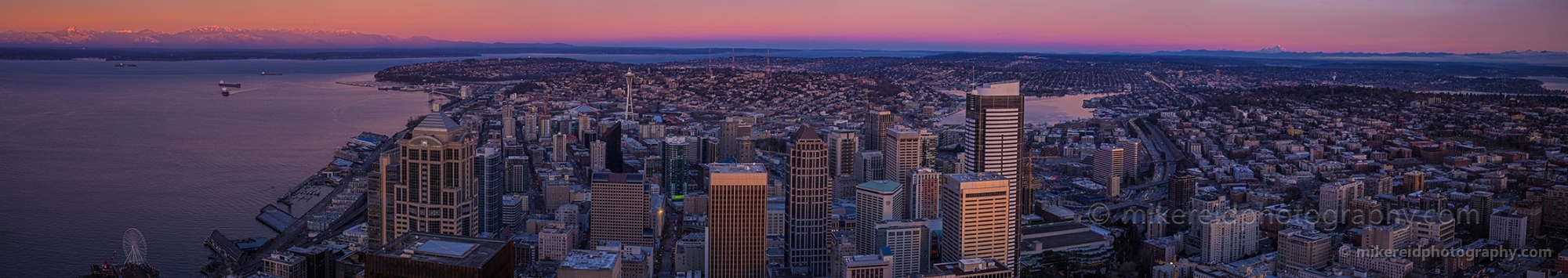 Seattle City Sunrise Pano