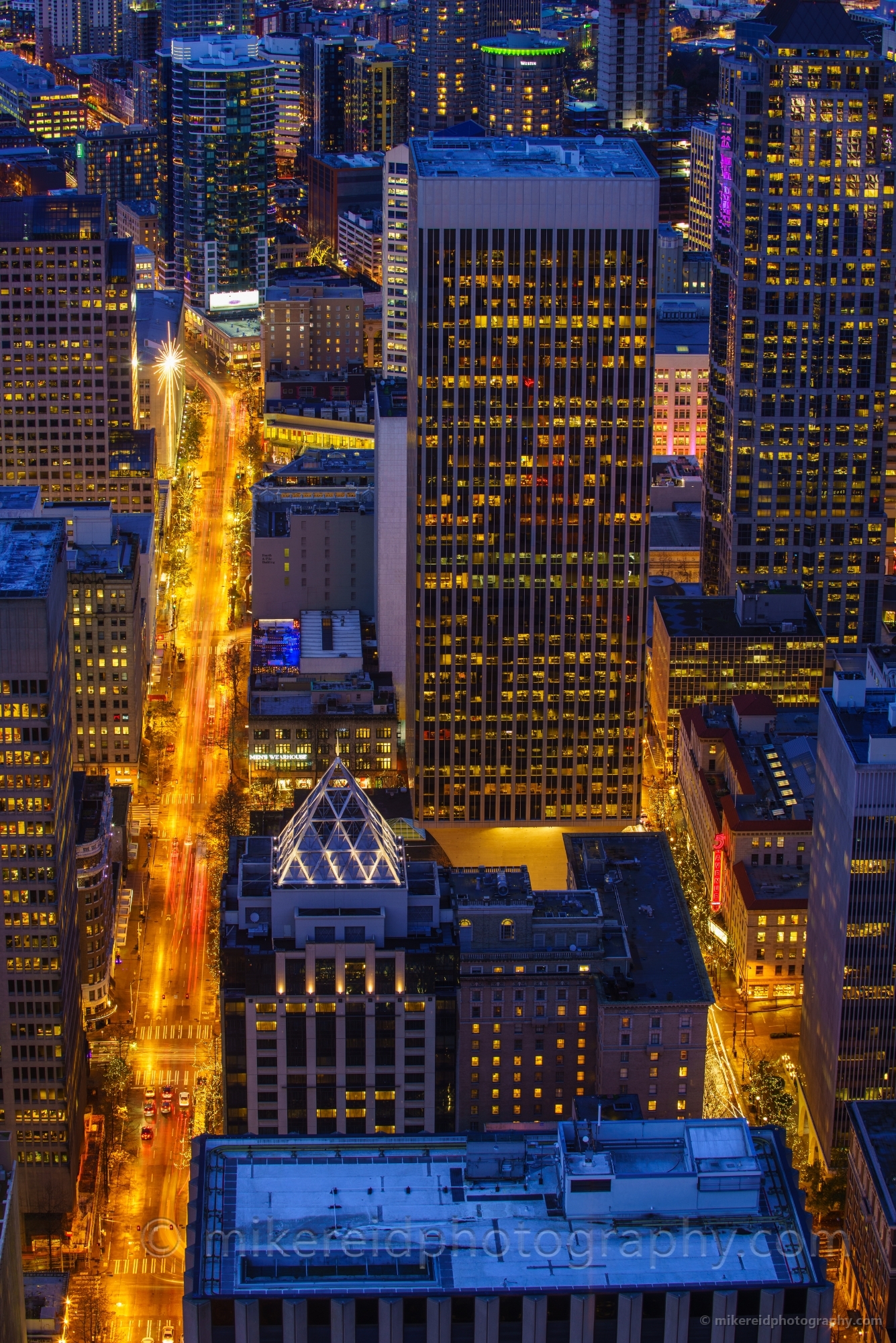 Seattle Photography Above the Streets at Christmas