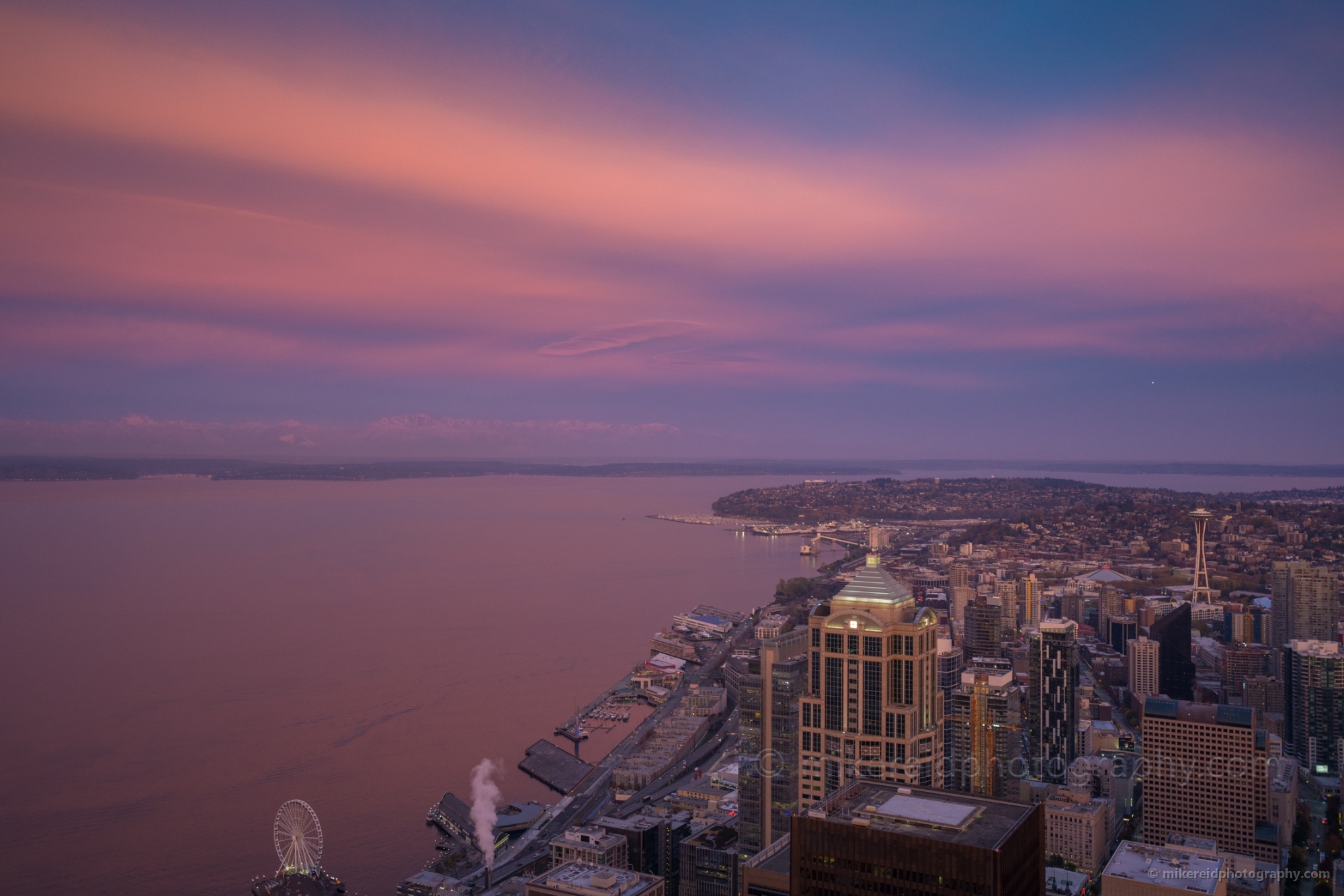 Seattle Photography City Sunrise Glow