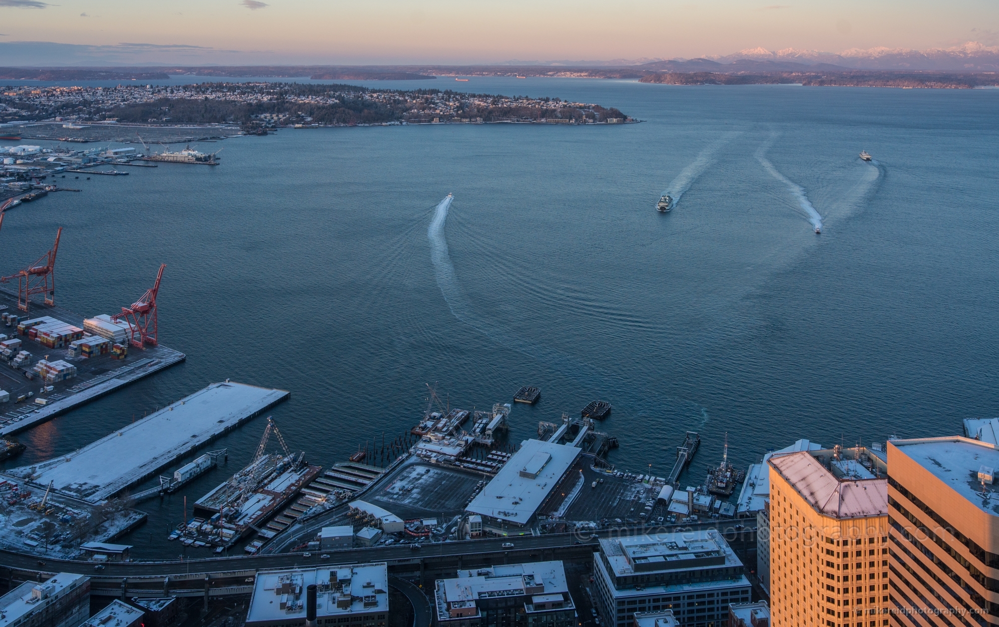 Seattle Photography Elliott Bay Ferry Traffic