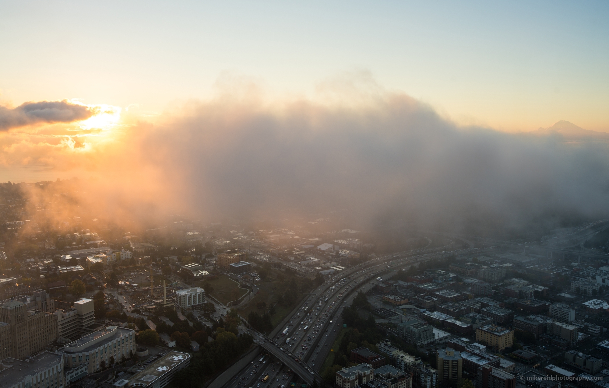 Seattle Photography Fog Clouds Sunrise