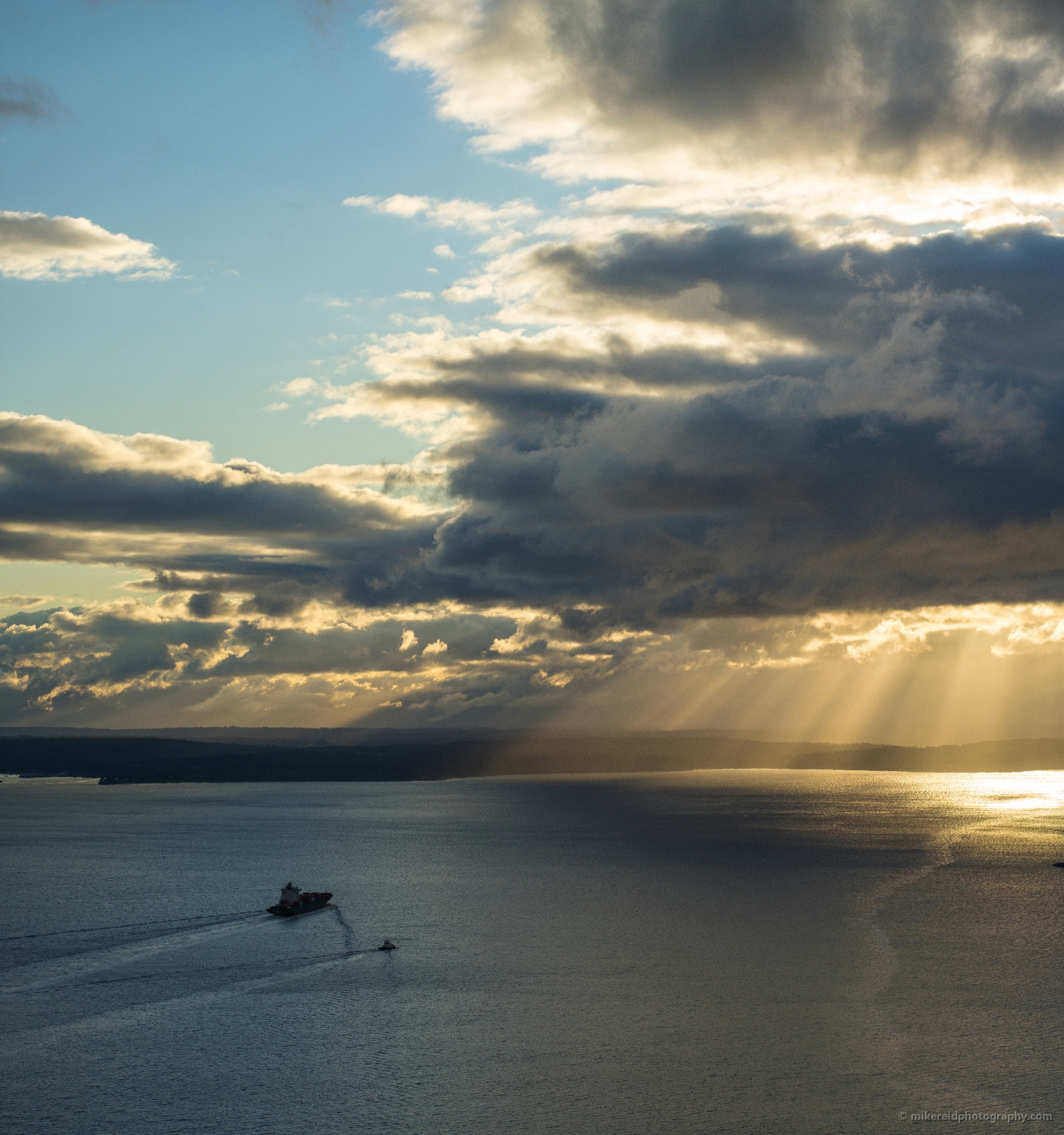 Seattle Photography Heading Out To Sea Golden Sunrays