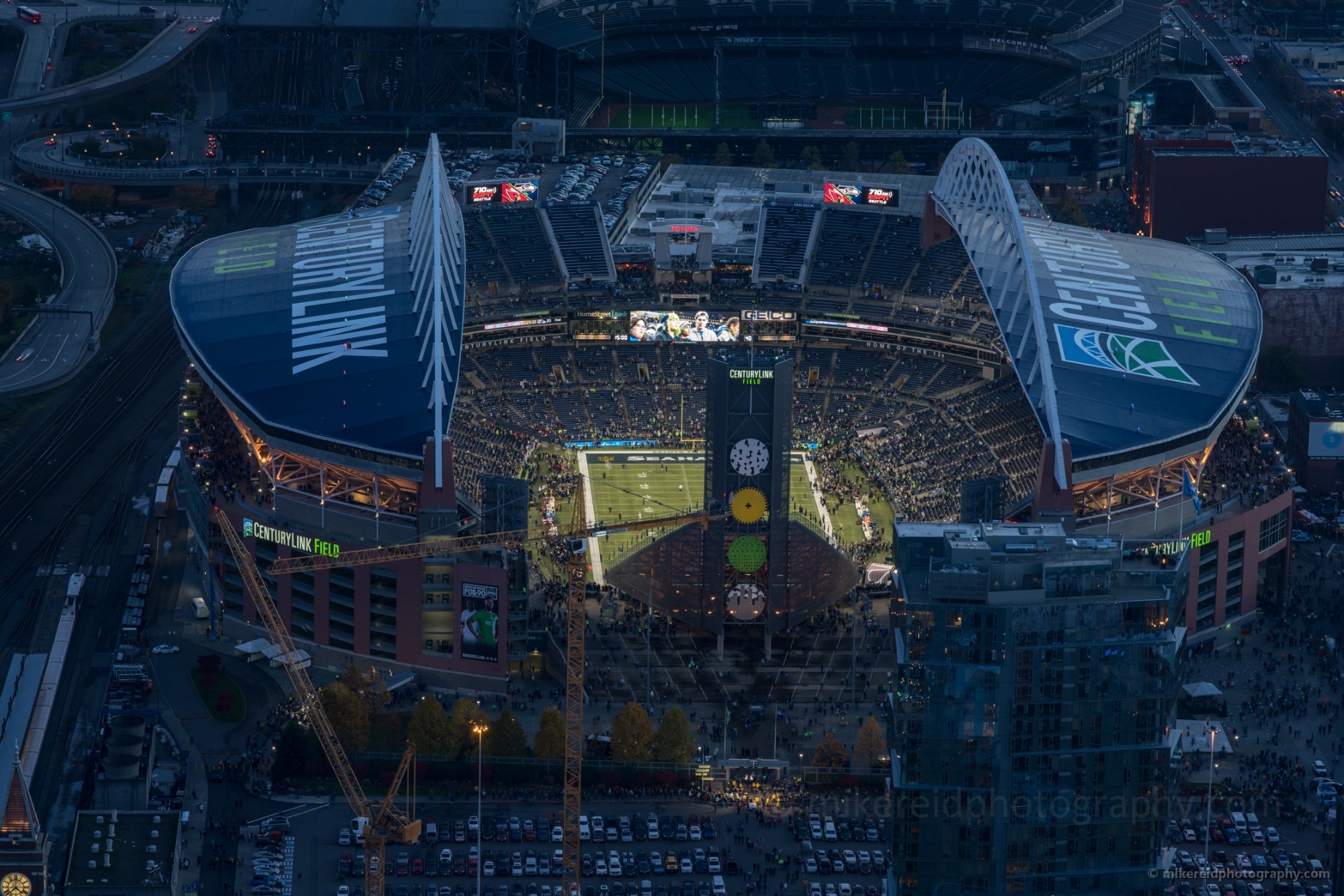 Seattle Photography Seahawks Game From Above