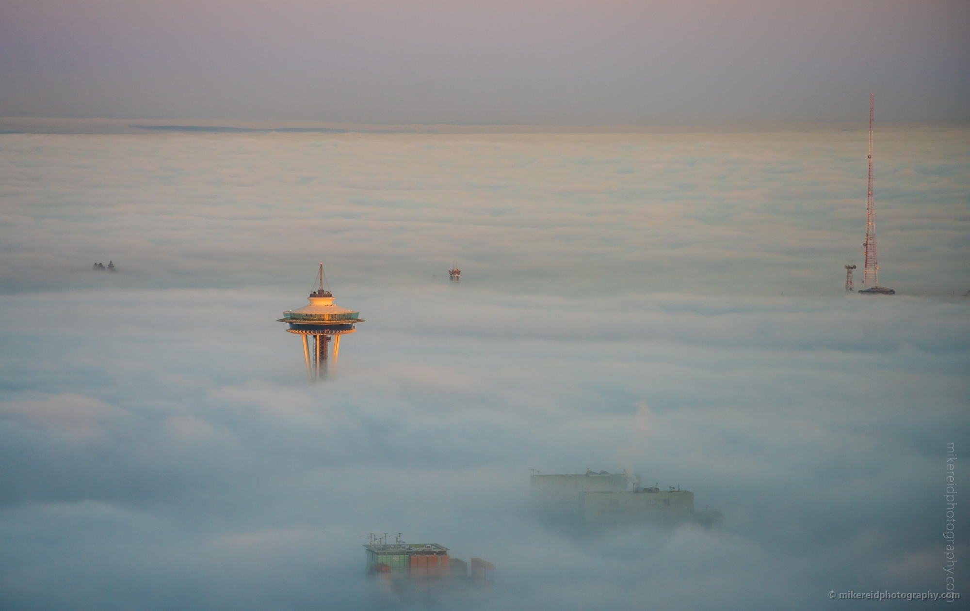 Seattle Photography Space Needle Above the Clouds