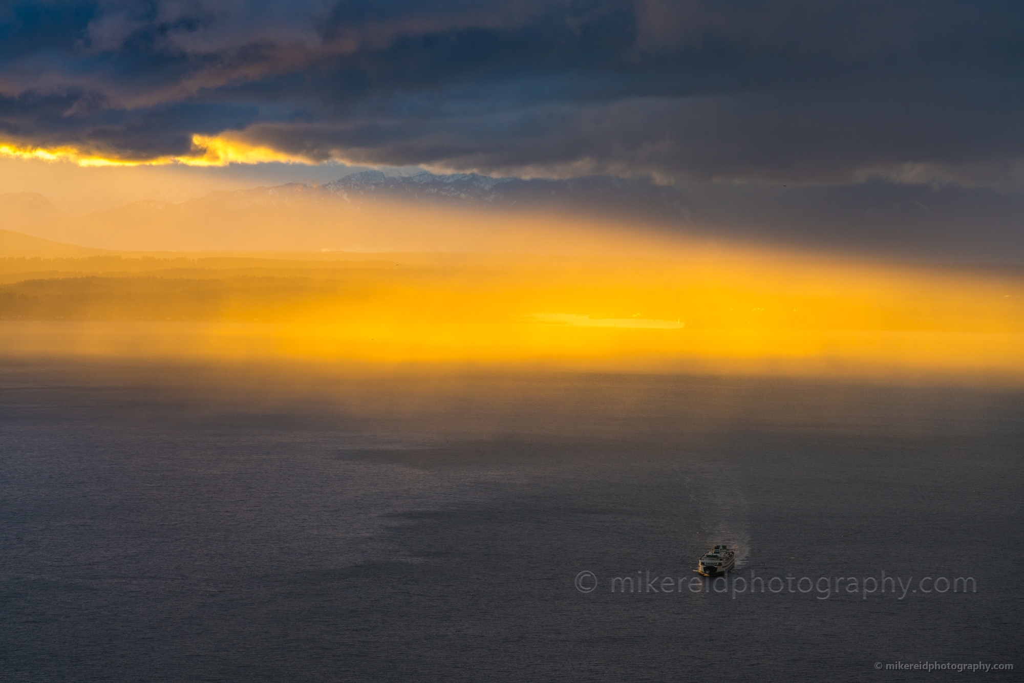 Seattle Photography Sunset Rain Squall