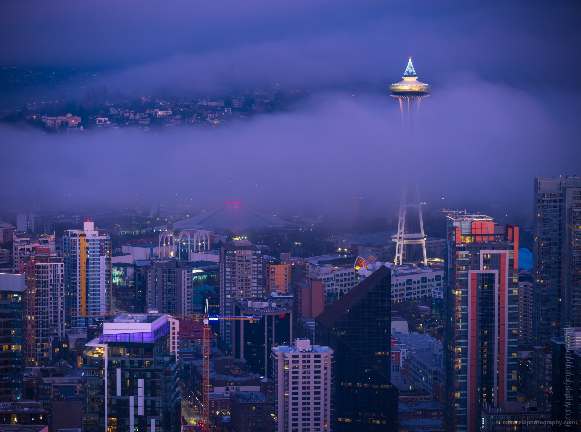 Seattle Photography Winter Space Needle