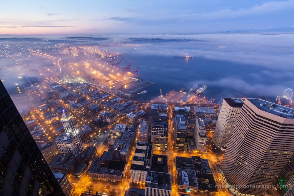 Seattle Southwest Sunrise and Fog