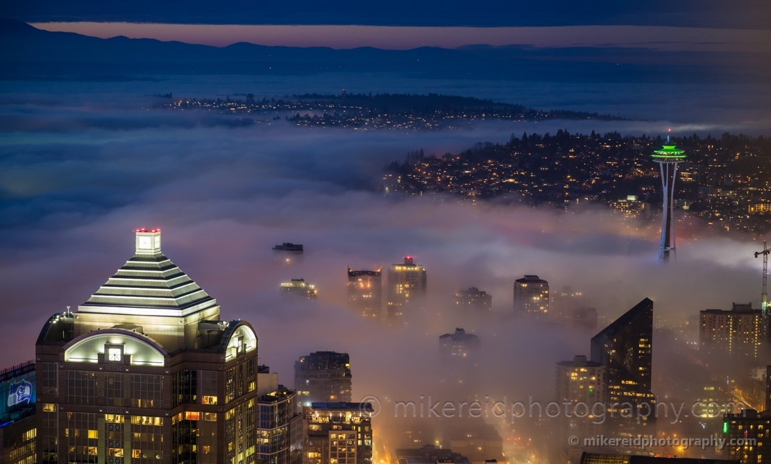 Space Needle Seattle Fogscape