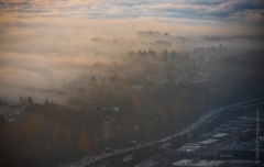 Seattle Photography Fog Layers of Beacon Hill To order a print please email me at  Mike Reid Photography : seattle, sky view observatory, svo, zeiss lenses, columbia center, urban, sunrise, fog, sunset, puget sound, elliott bay, space needle, northwest, washington, rainier