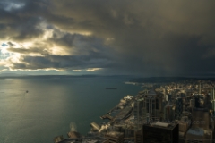 Seattle Photography Massive Gray Clouds To order a print please email me at  Mike Reid Photography : seattle, sky view observatory, svo, zeiss lenses, columbia center, urban, sunrise, fog, sunset, puget sound, elliott bay, space needle, northwest, washington, rainier, baker, ferry, seattle storm