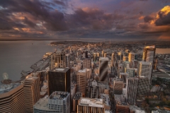 Storms Rolling In To order a print please email me at  Mike Reid Photography : seattle, sky view observatory, svo, zeiss lenses, columbia center, urban, sunrise, fog, sunset, puget sound, elliott bay, space needle, northwest, washington, rainier
