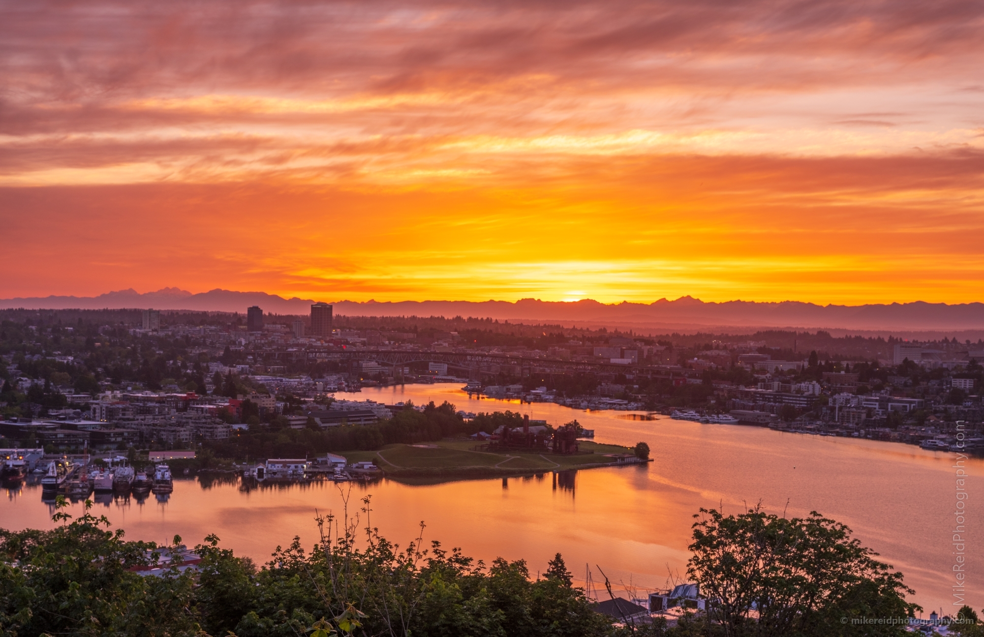 Lake Union Sunrise from Queen Anne